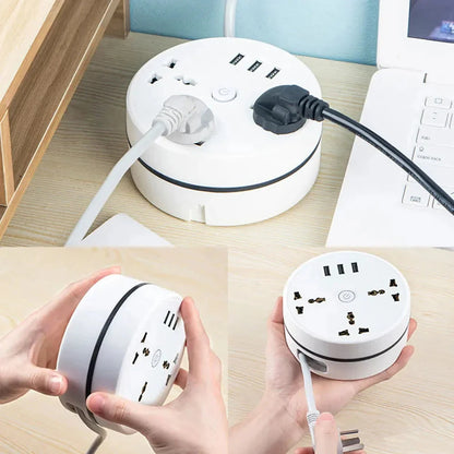 EU Plug AC Outlet Smart Home Power Strip – Multipurpose Electrical Extension Cord with USB Ports & Fast Charging